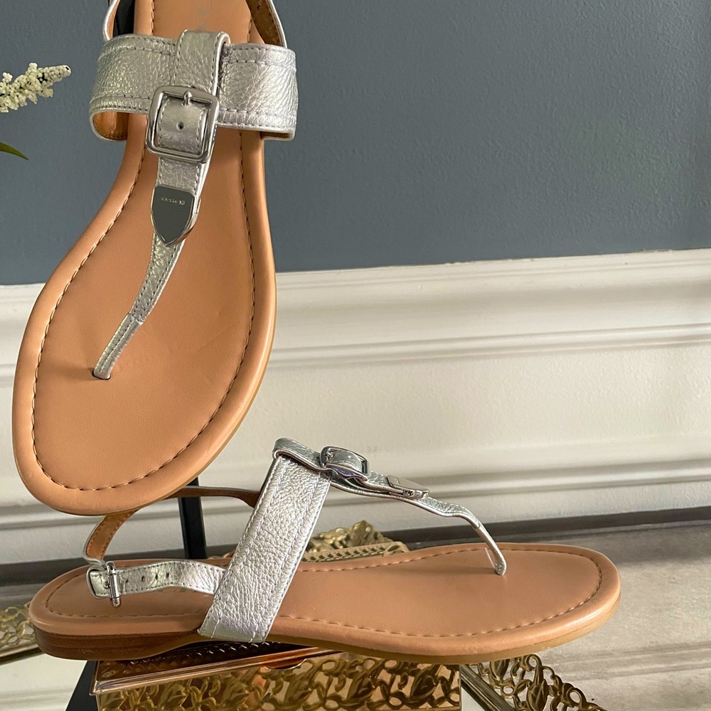 Coach Cassidy Metallic Leather Sandal- Size 8.5 - Picture 4 of 8